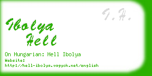 ibolya hell business card